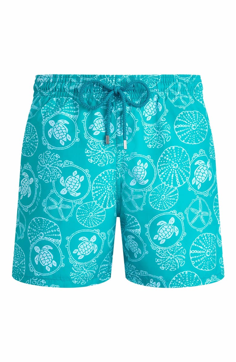 Vilebrequin Men's Bicolor Oursins Swim Trunks, Alternate, color, Vert Disco