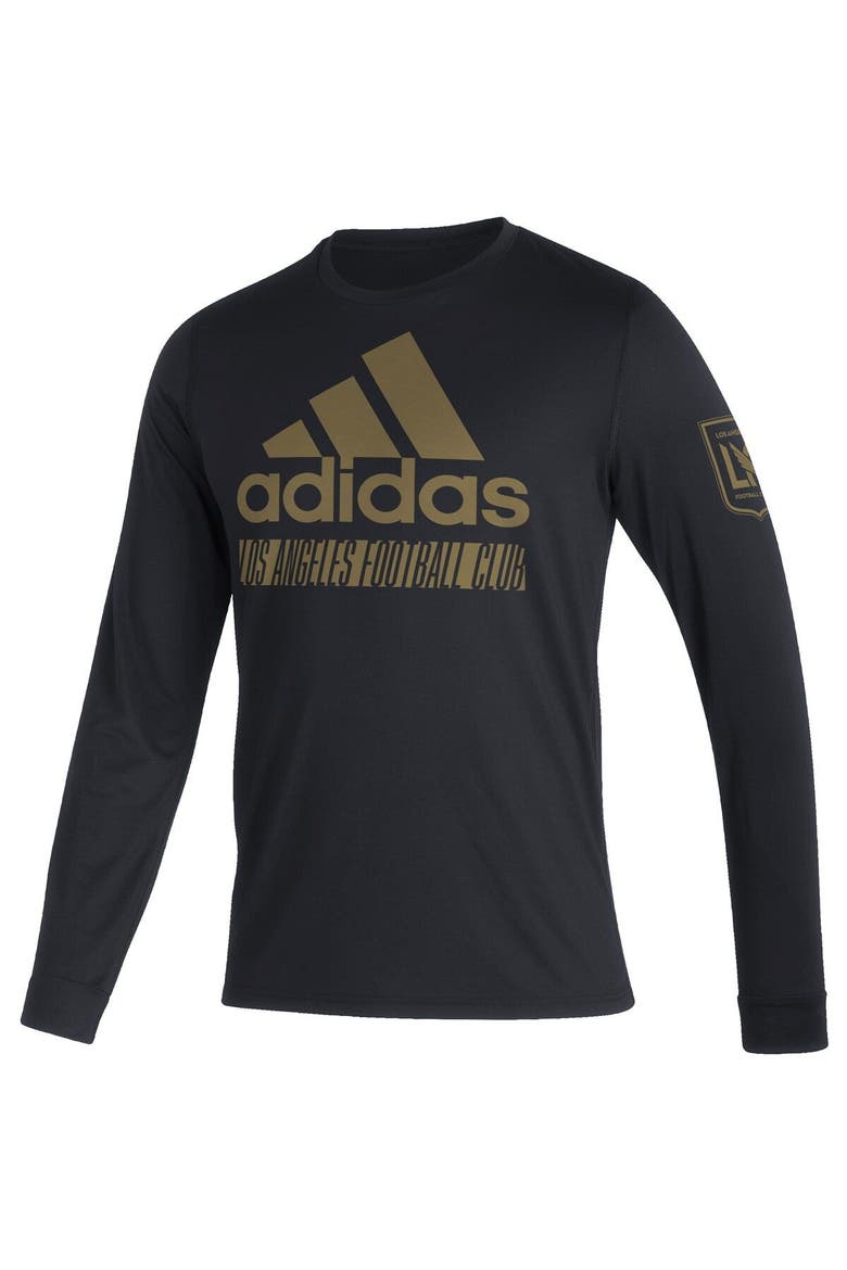 Men's adidas Black LAFC Vintage AEROREADY Long Sleeve T-Shirt, Alternate, color, Black