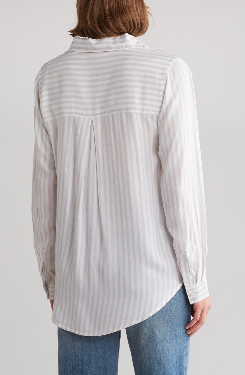 beachlunchlounge Finley Stripe Button-Up Shirt, Alternate, color, 