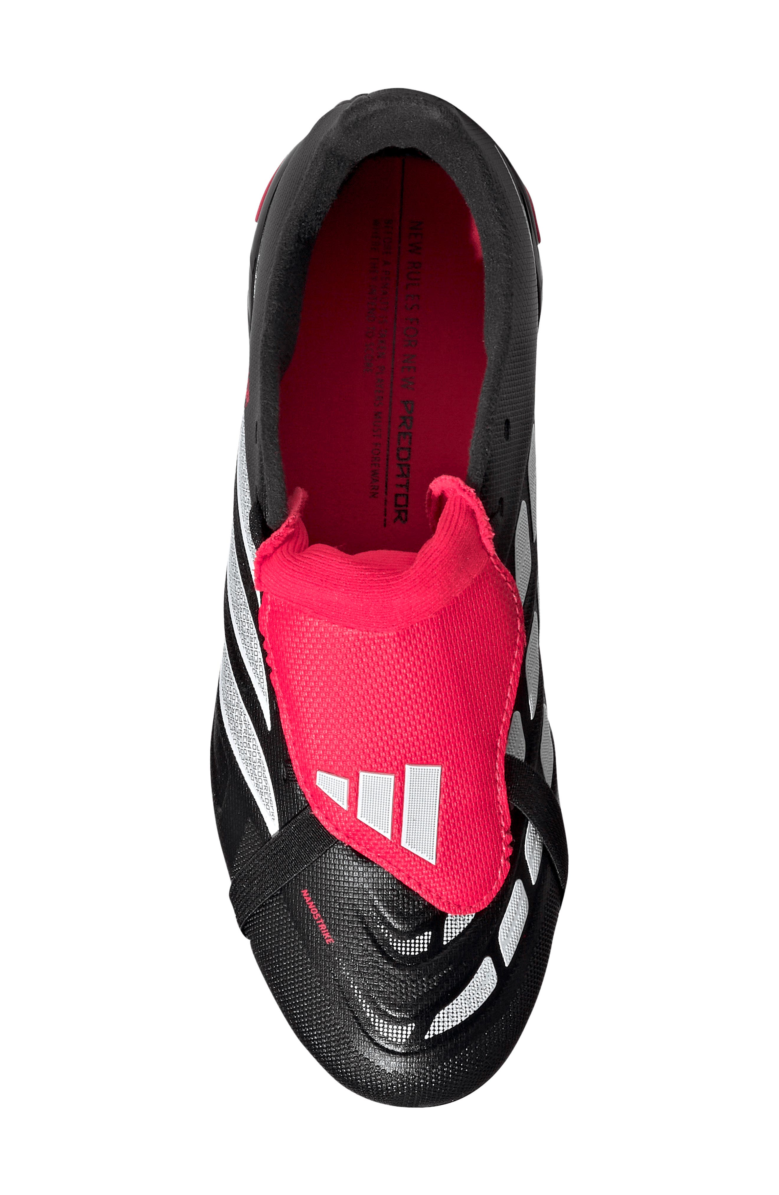 Kids' Predator League Firm Ground Soccer Cleat, Alternate, color, BLACK/ WHITE/ RED