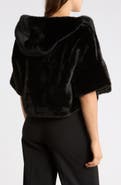 NATASHA Faux Fur Hooded Cropped Jacket