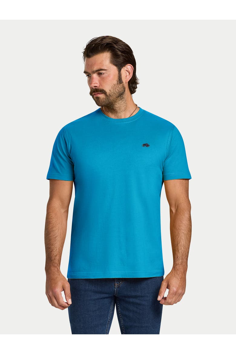 Classic Crew Neck Logo T-Shirt, Main, color, Teal