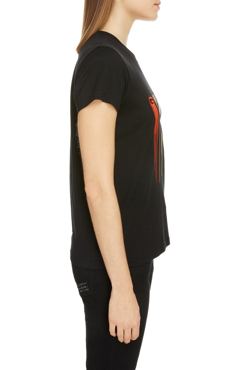 Givenchy Embroidered Logo Cotton T-Shirt, Alternate, color,