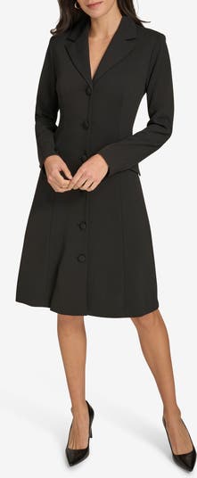 Long Sleeve Crepe Blazer Dress