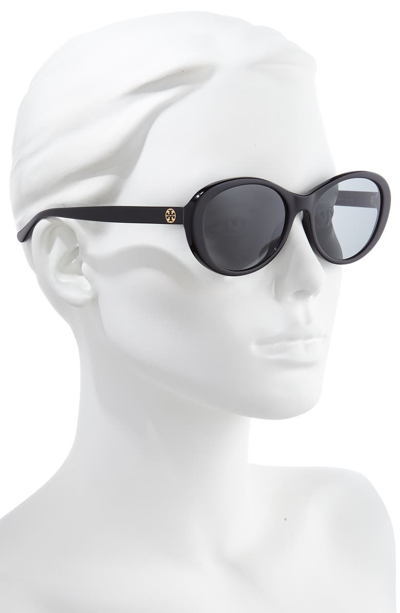 Tory Burch 55mm Oval Sunglasses, Alternate, color, 