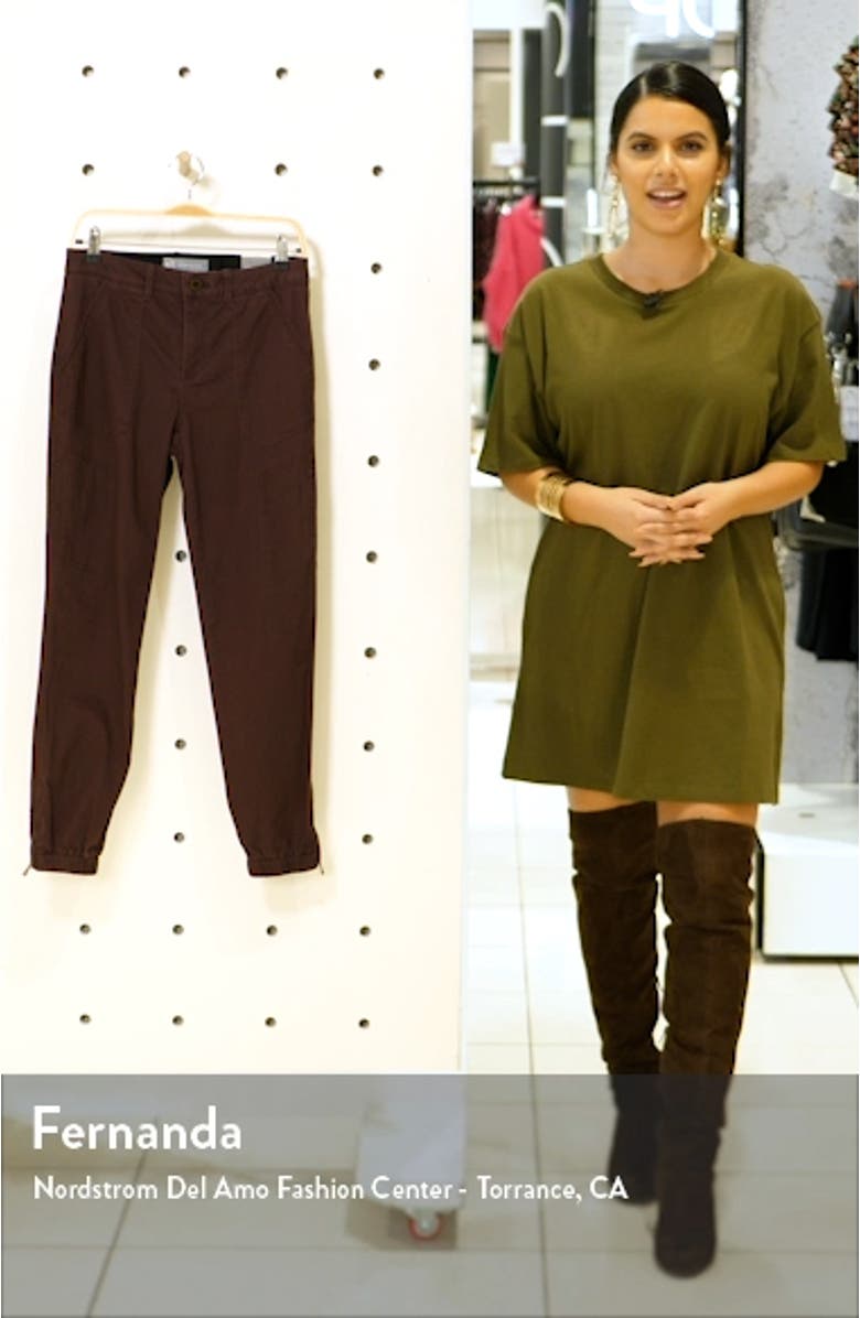 'Ab'Solution High Waist Stretch Cotton Joggers, sales video thumbnail