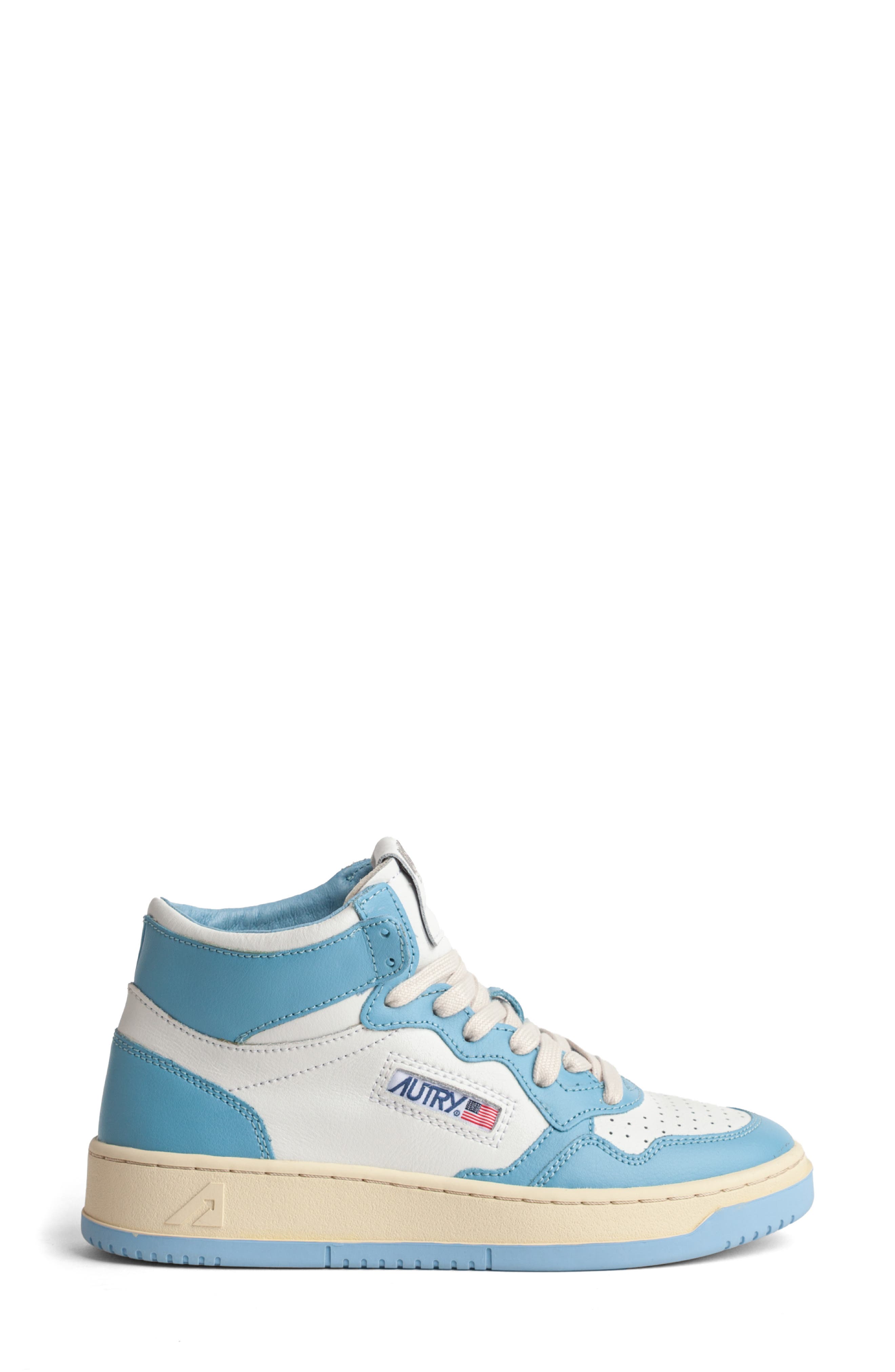 Medalist Mid High Top Sneaker, Alternate, color, SEA BLUE/ WHITE LEATHER