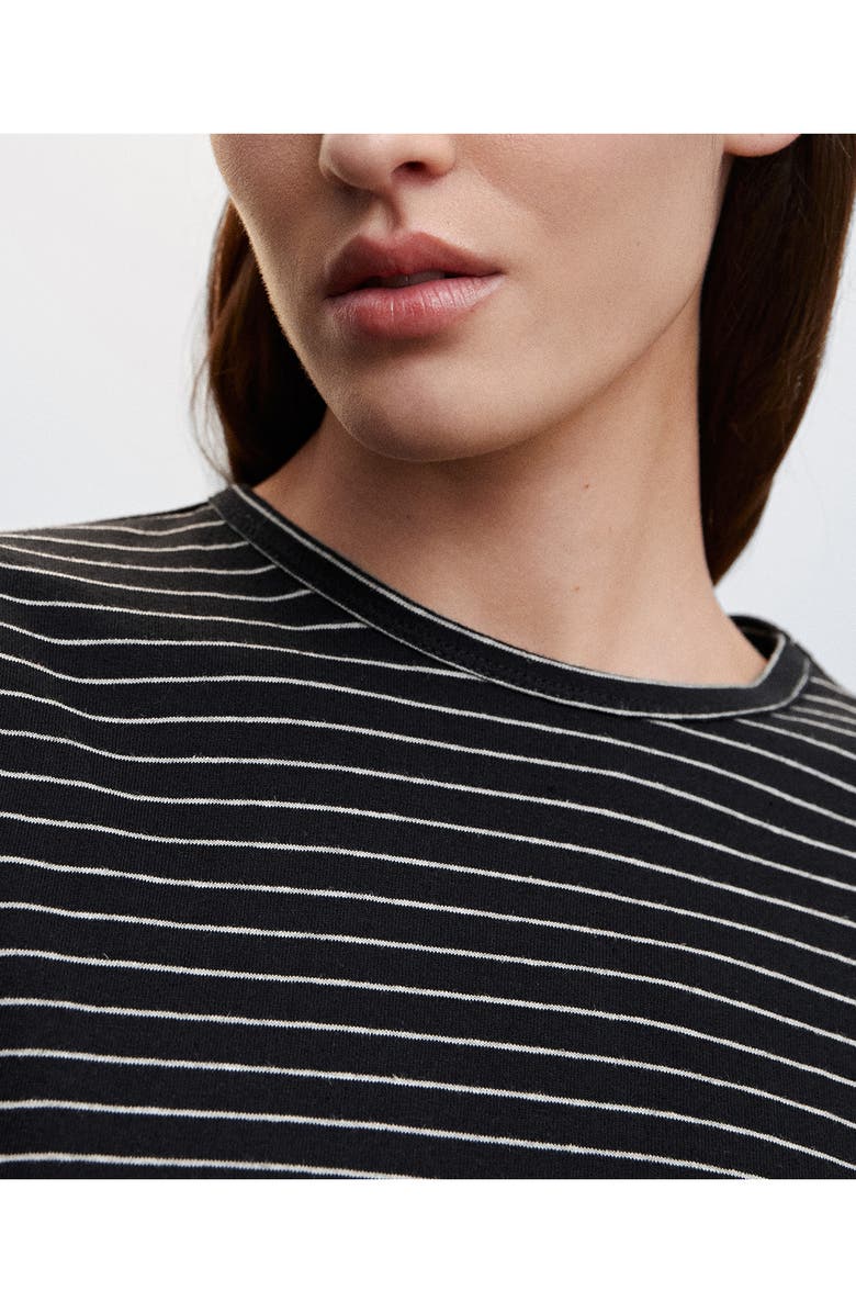 MANGO Stripe Long Sleeve Cotton & Linen T-Shirt, Alternate, color,