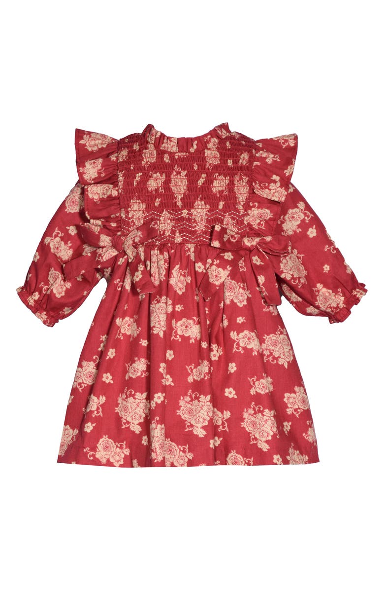Bonnie Jean Kids' Floral Smocked Bodice Dress, Main, color,