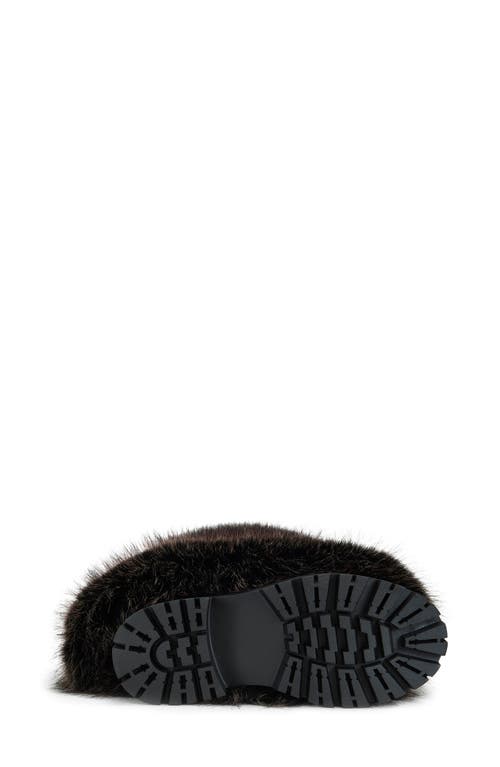 Azalea Wang Lisboa Cuffed Faux Fur Bootie In Black