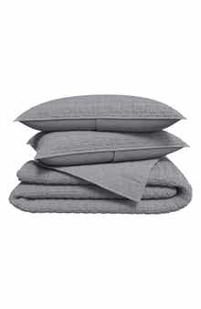 Woven & Weft Reversible Honeycomb Waffle Cotton Quilt & Sham Set