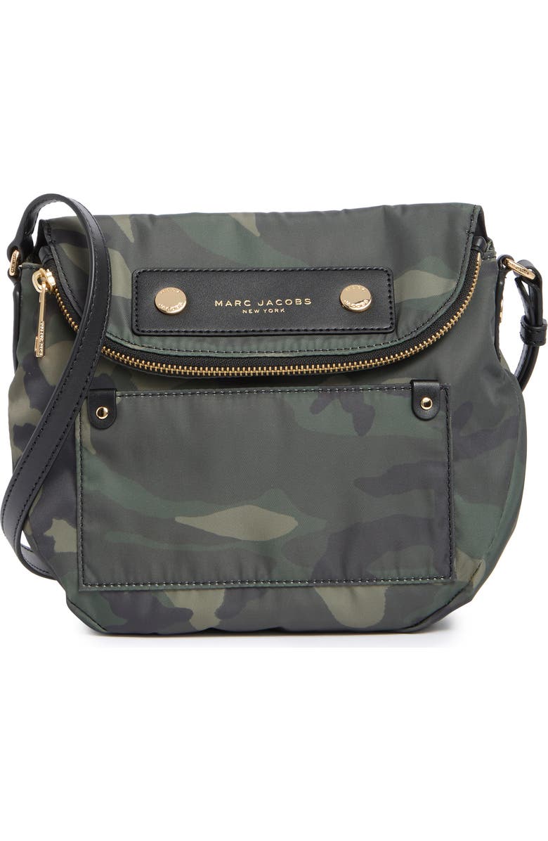 Marc Jacobs Camo Preppy Mini Messenger Bag, Main, color,