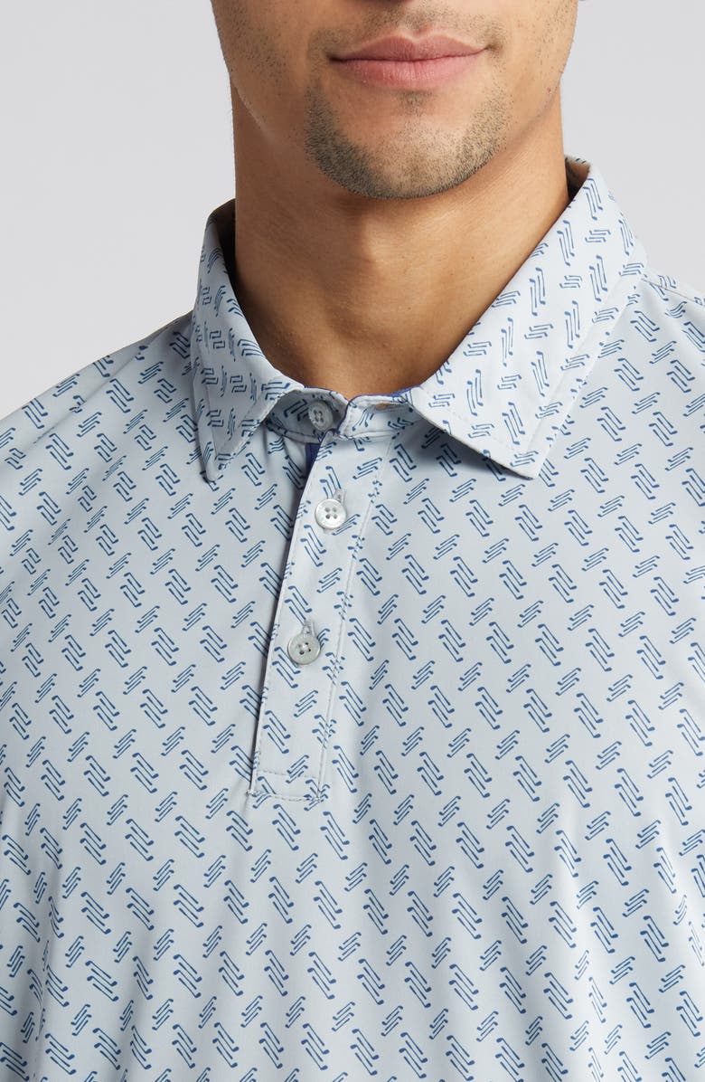 Swannies Max Golf Club Print Golf Polo, Alternate, color, Pearl-Navy