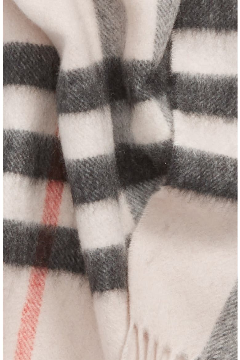 Giant Icon Check Cashmere Scarf, Alternate, color, STONE CHECK