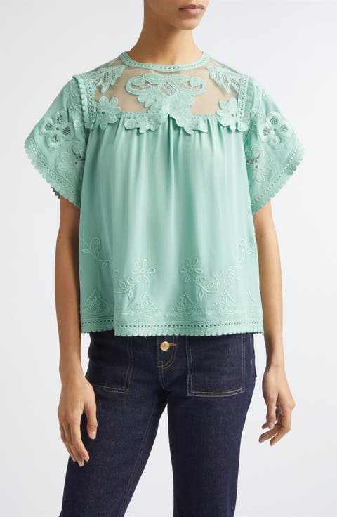Alma Illusion Silk Top