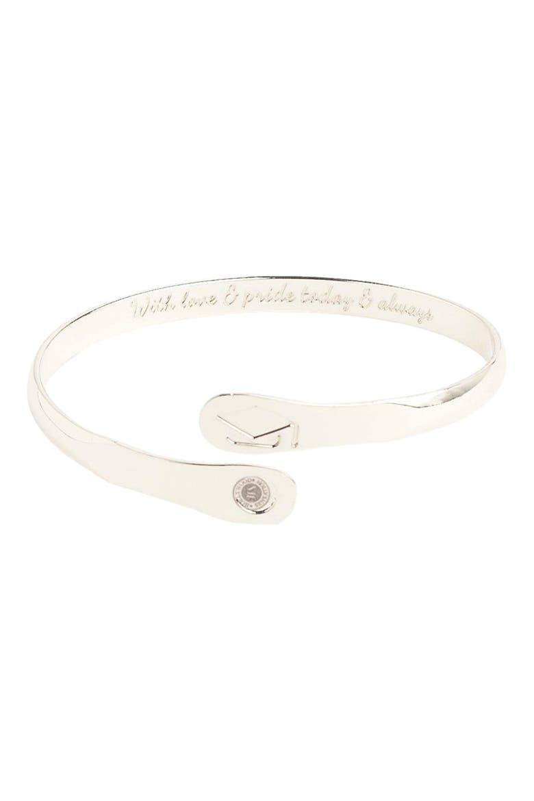 Graduation Bracelet Engraved With Love & Pride Today & Always, Alternate, color, Silver