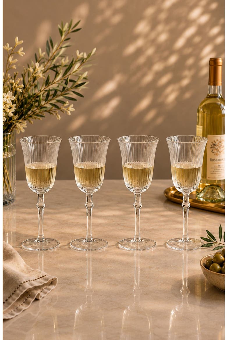 Julien Clear Optic Set of 4 Wine Glasses, Alternate, color, CLEAR
