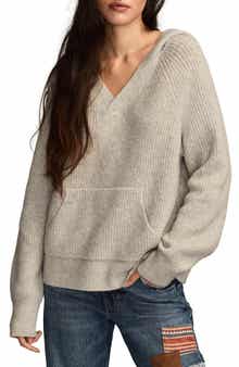 Lucky Brand Cloud Soft V-Neck Sweater Hoodie