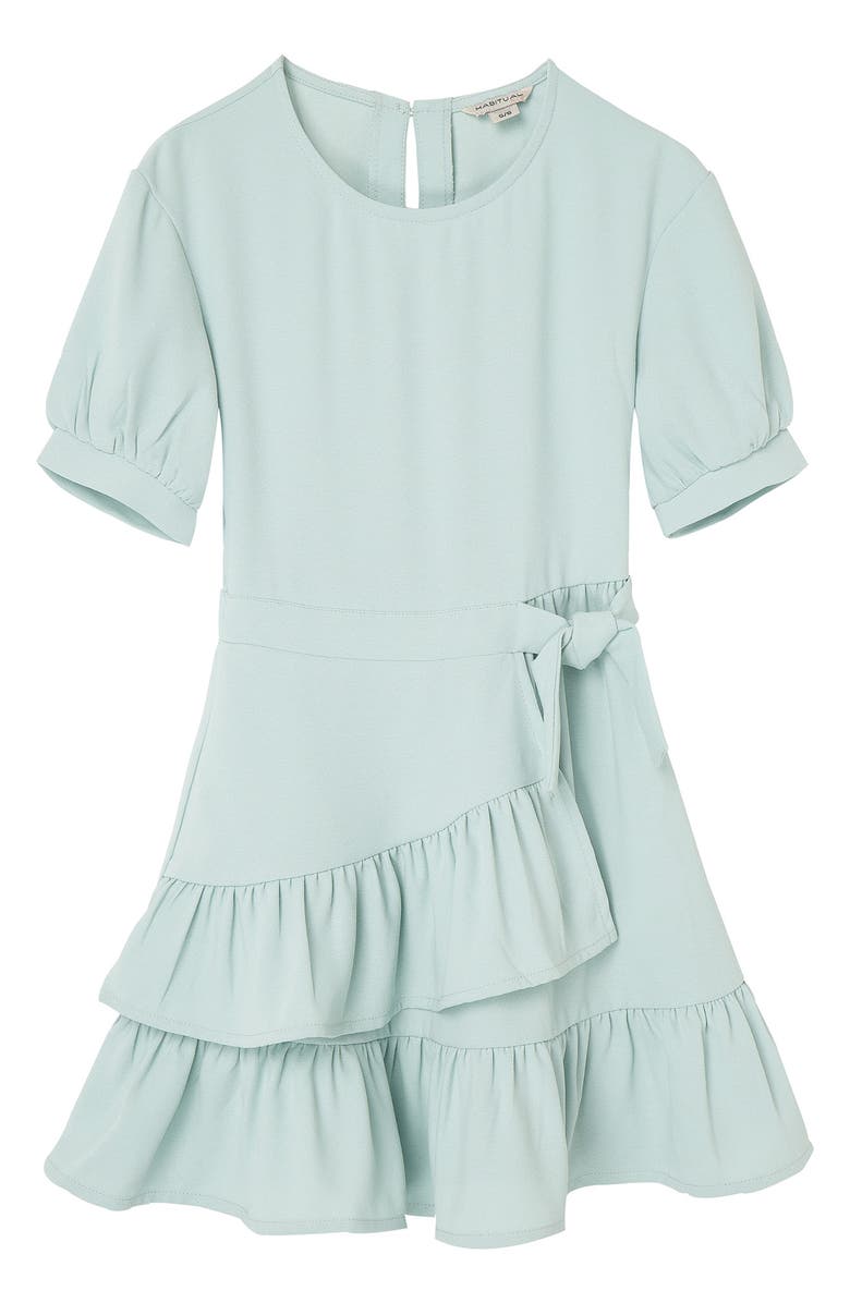 Habitual Kids Kids' Faux Wrap Ruffle Dress, Main, color,