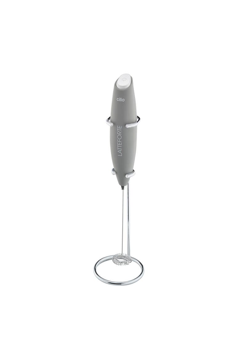 Latteforte Battery Powered Milk Frother with Stainless Steel Stand, Main, color, Gray