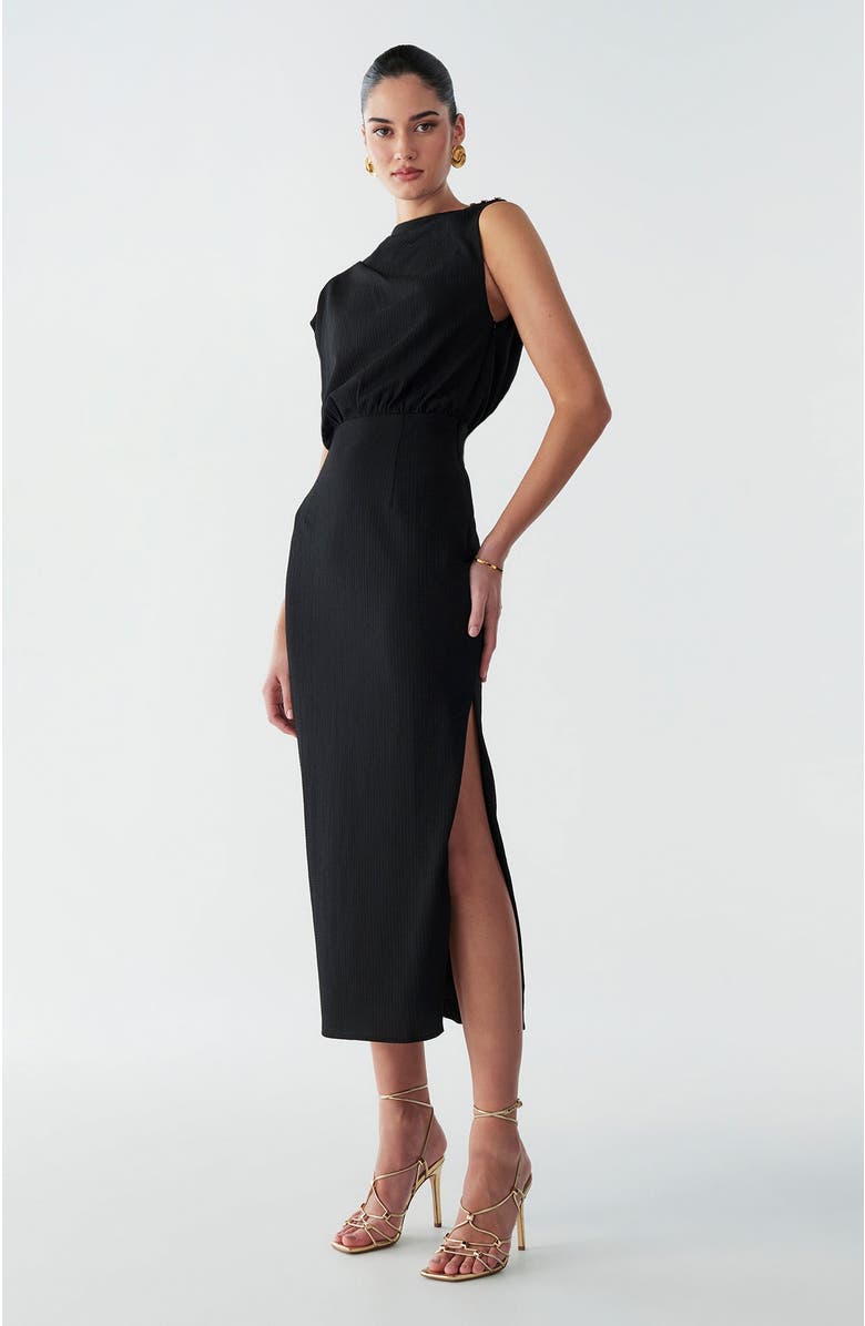BWLDR Alias Midi Dress, Alternate, color, Black