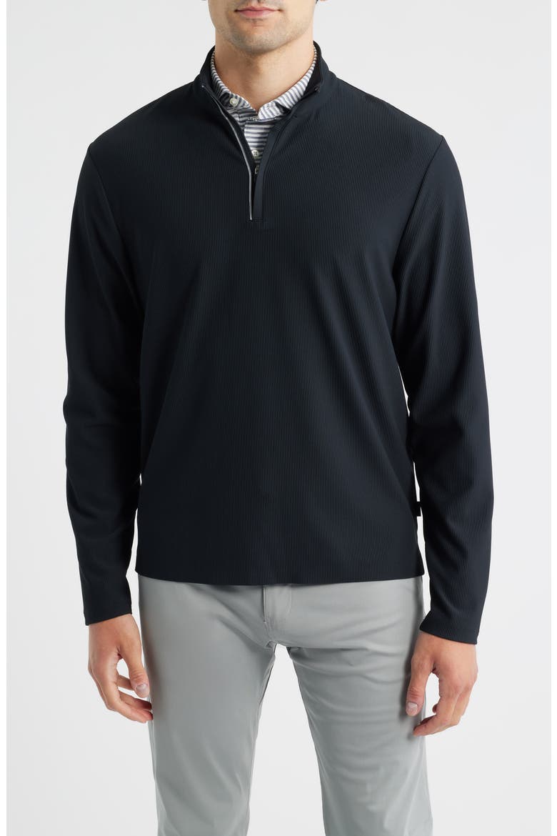 Hoppin Rib Quarter Zip, Main, color, BLACK
