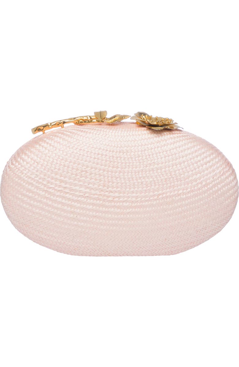 Rafe New York Joanna Oval Clutch, Main, color, Blush