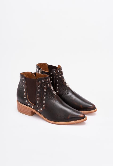 Take It or Leave It Studded Leather Chelsea Boot