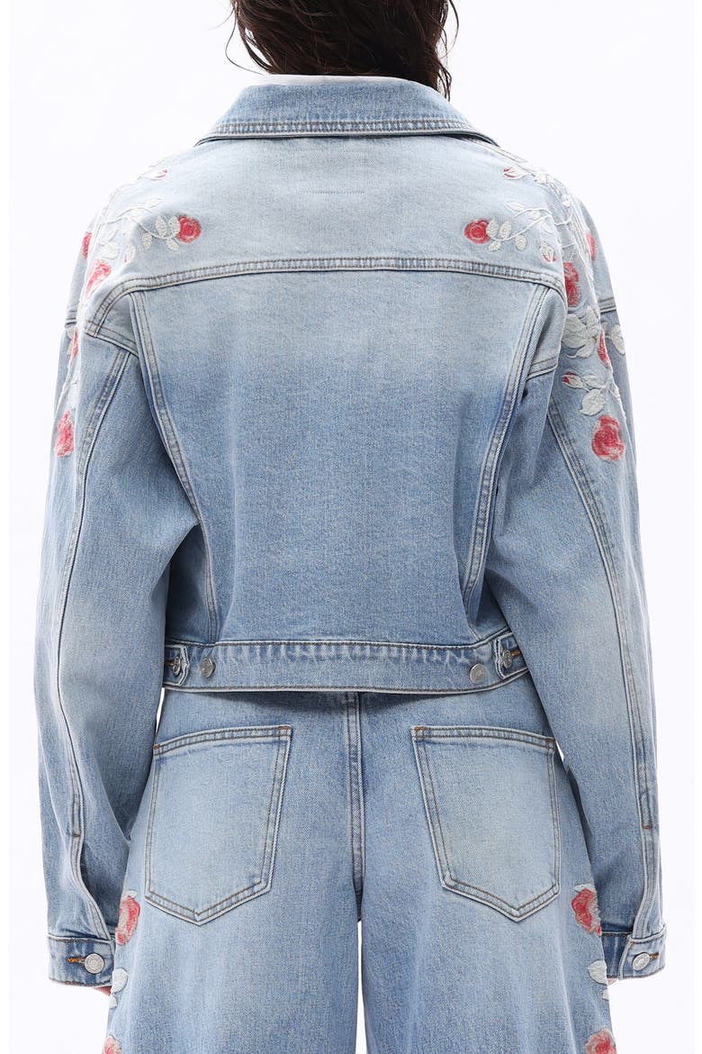 Crop Denim Jacket, Alternate, color, LIGHT BLUE