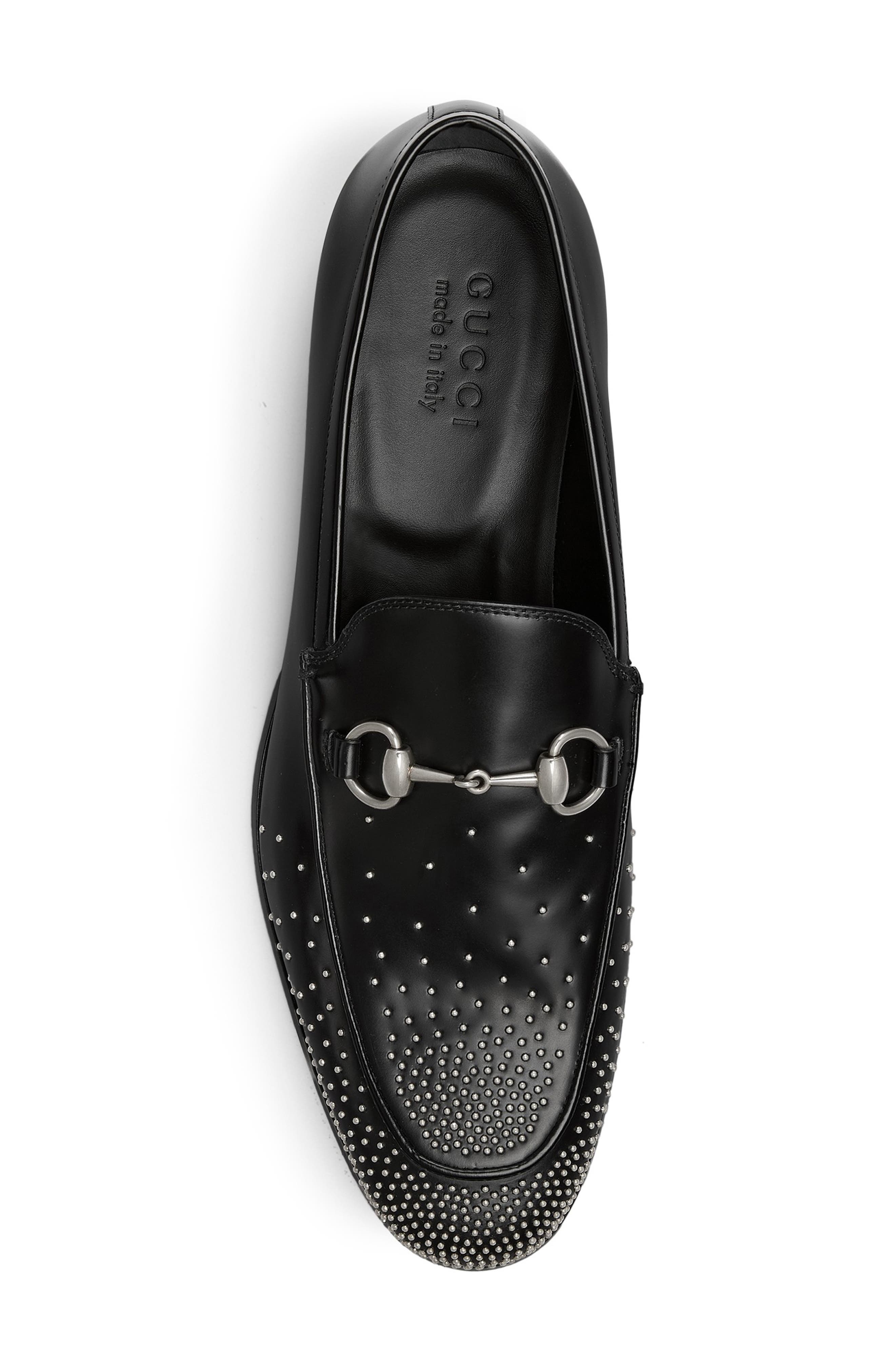 Gucci Next Studded Horsebit Loafer, Alternate, color, Black