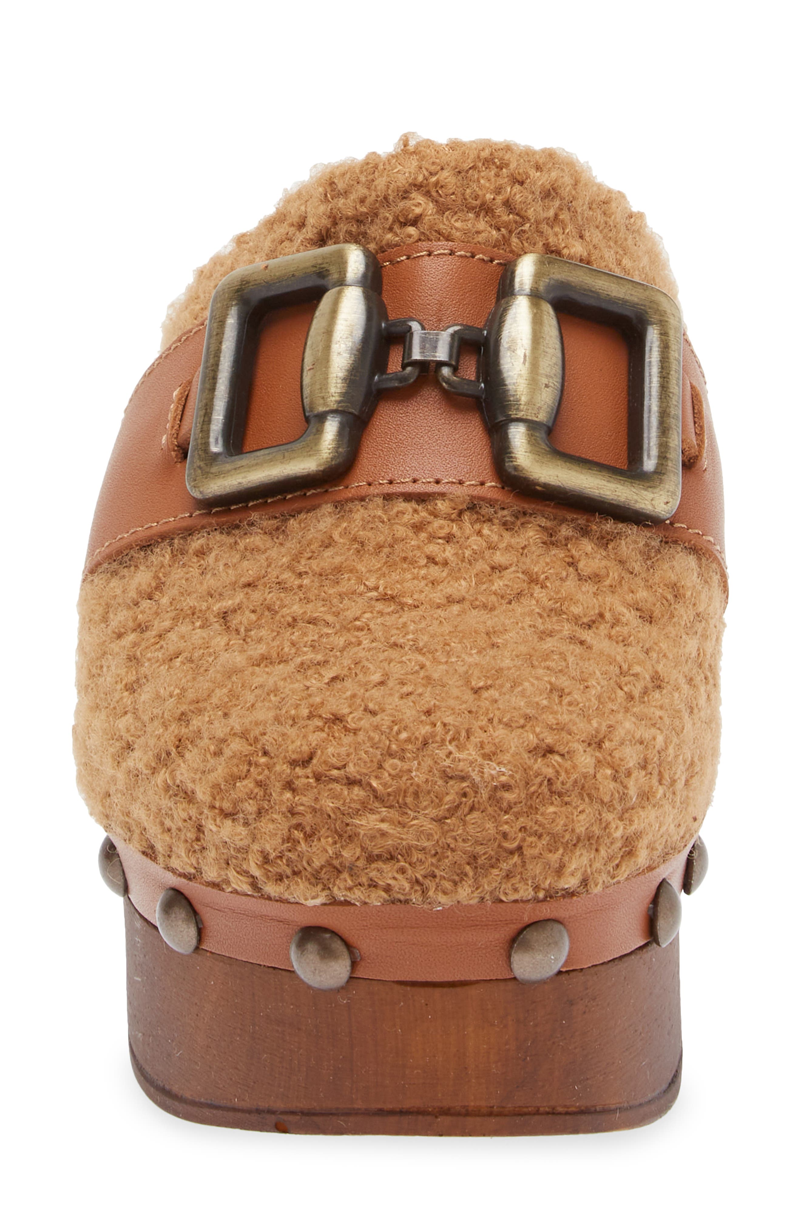 Cordani Winona Faux Shearling Platform Clog, Alternate, color, Cuoio/ Cuoio