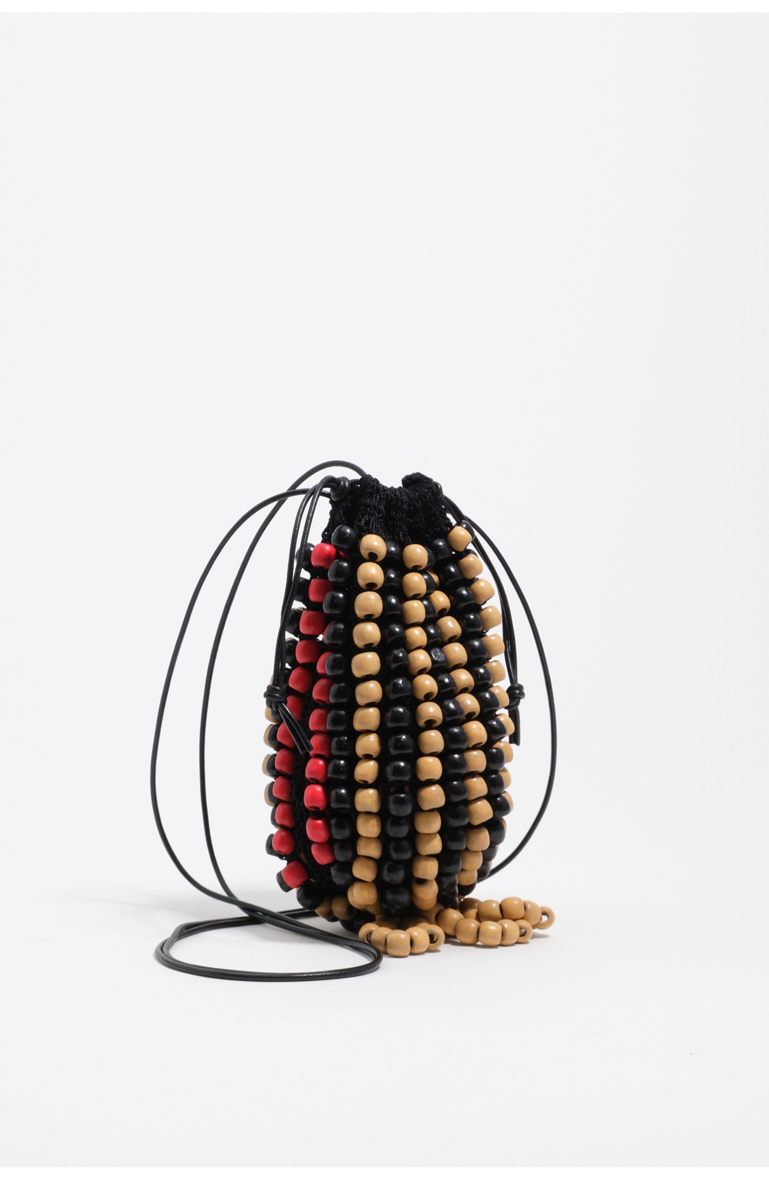 Bimba y Lola Crochet Mini Bag, Main, color, Black