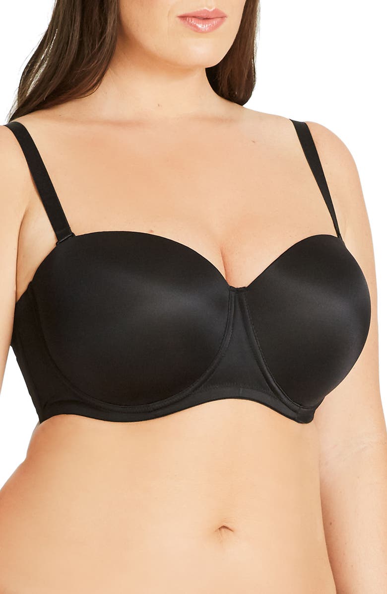 City Chic Adore Strapless Underwire Bra, Alternate, color, 