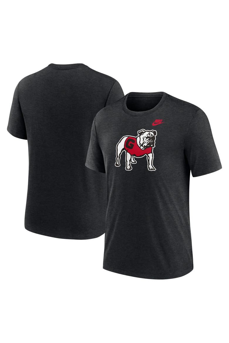 Men's Nike Heather Black Georgia Bulldogs Blitz Legacy Primary Tri-Blend T-Shirt, Main, color, Heather Black
