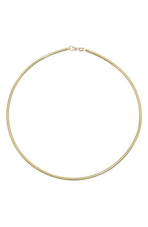 18k Gold Omega Necklace