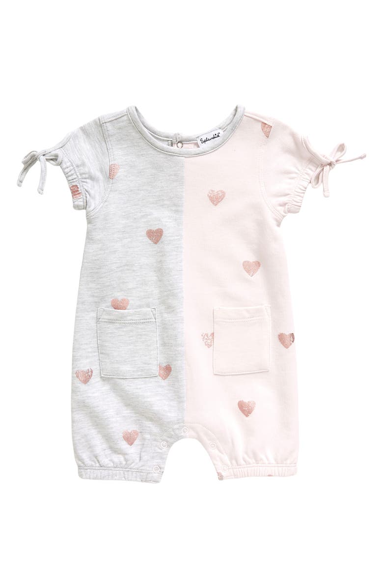 Splendid Two-Tone Cotton Blend Romper, Main, color,