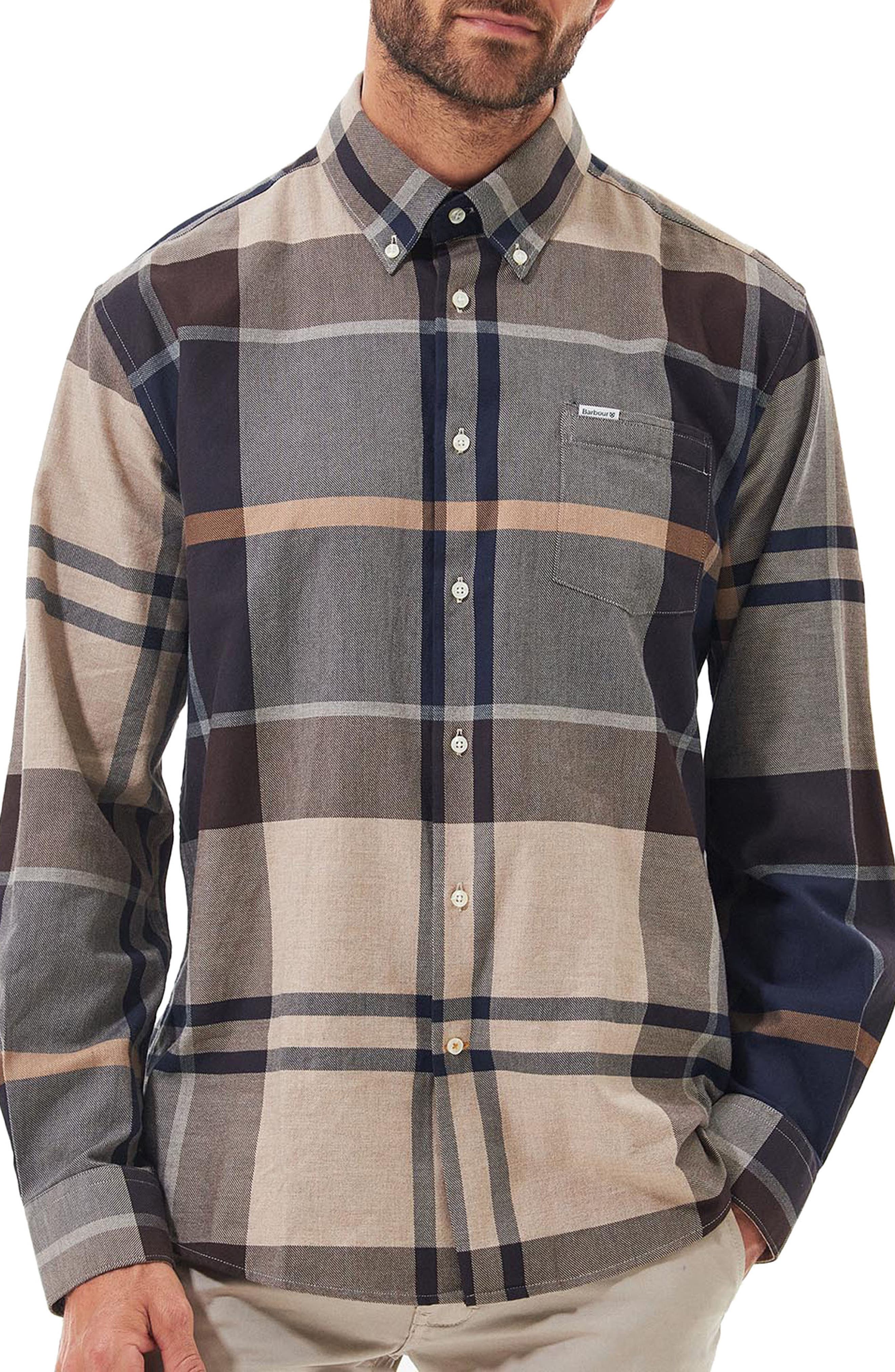 Bearpark Regular Fit Plaid Button-Down Shirt