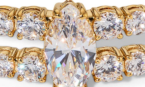 Nadri Everleigh Cubic Zirconia Hinged Bangle Bracelet In Gold