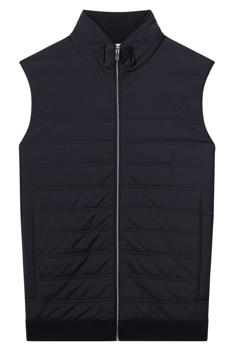 William Mixed Media Vest, Alternate, color, NAVY