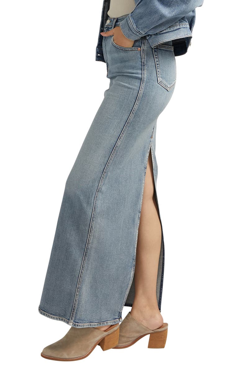 Silver Jeans Co. Denim Column Maxi Skirt, Alternate, color, 