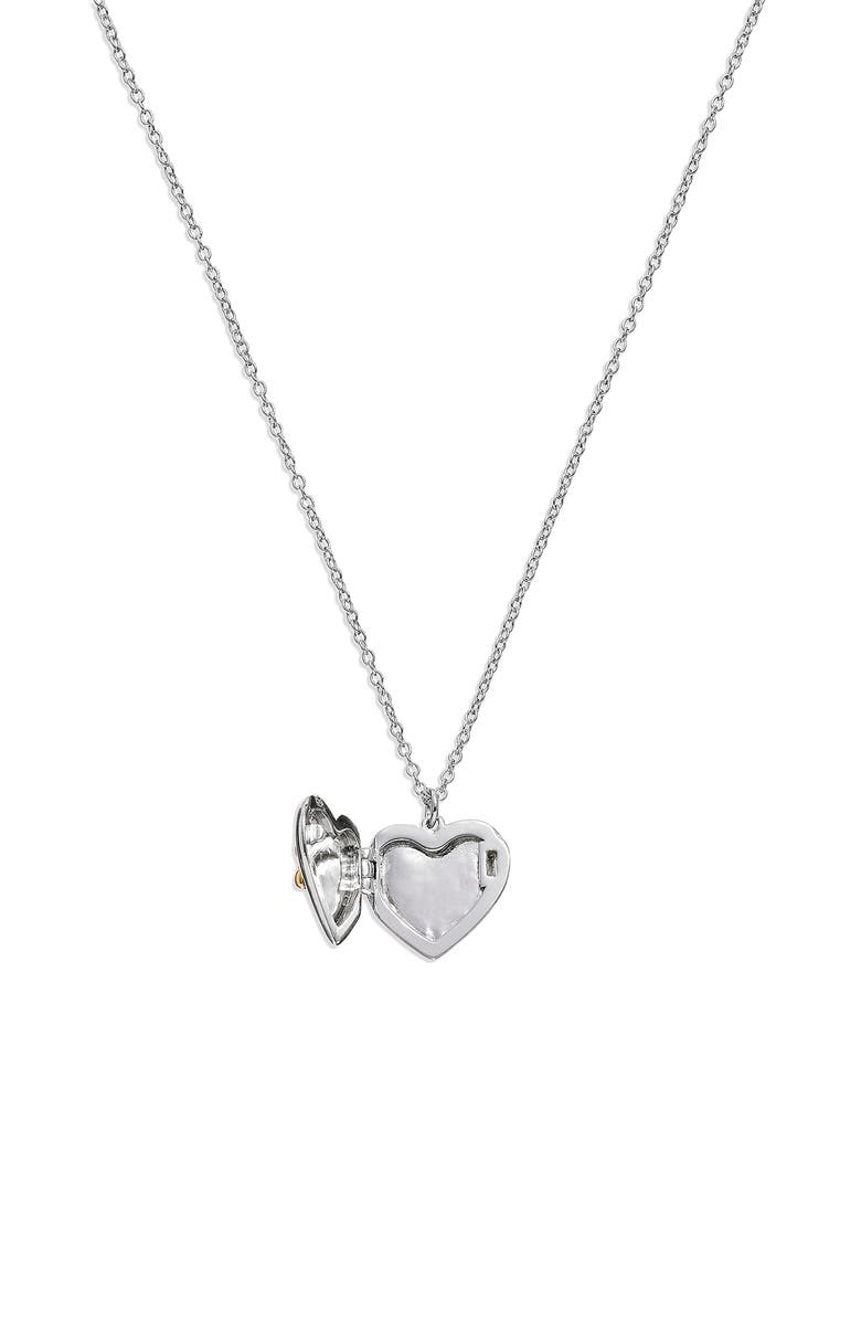 COACH C-Heart Locket Necklace, Alternate, color, 