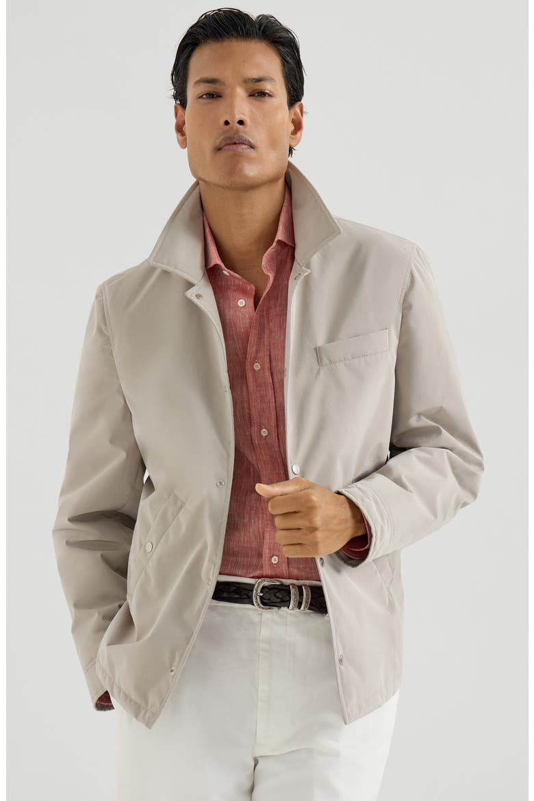 Bonded nylon outerwear jacket, Alternate, color, Dove Grey