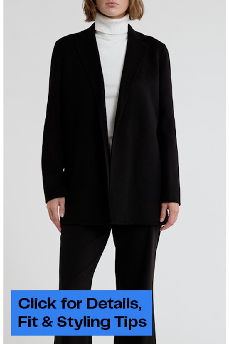 Open Front Wool Blend Blazer video