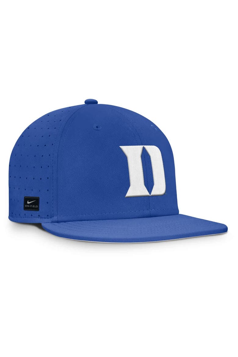 Men's Nike Royal Duke Blue Devils On-Field Dugout True Performance Fitted Hat, Alternate, color, Royal