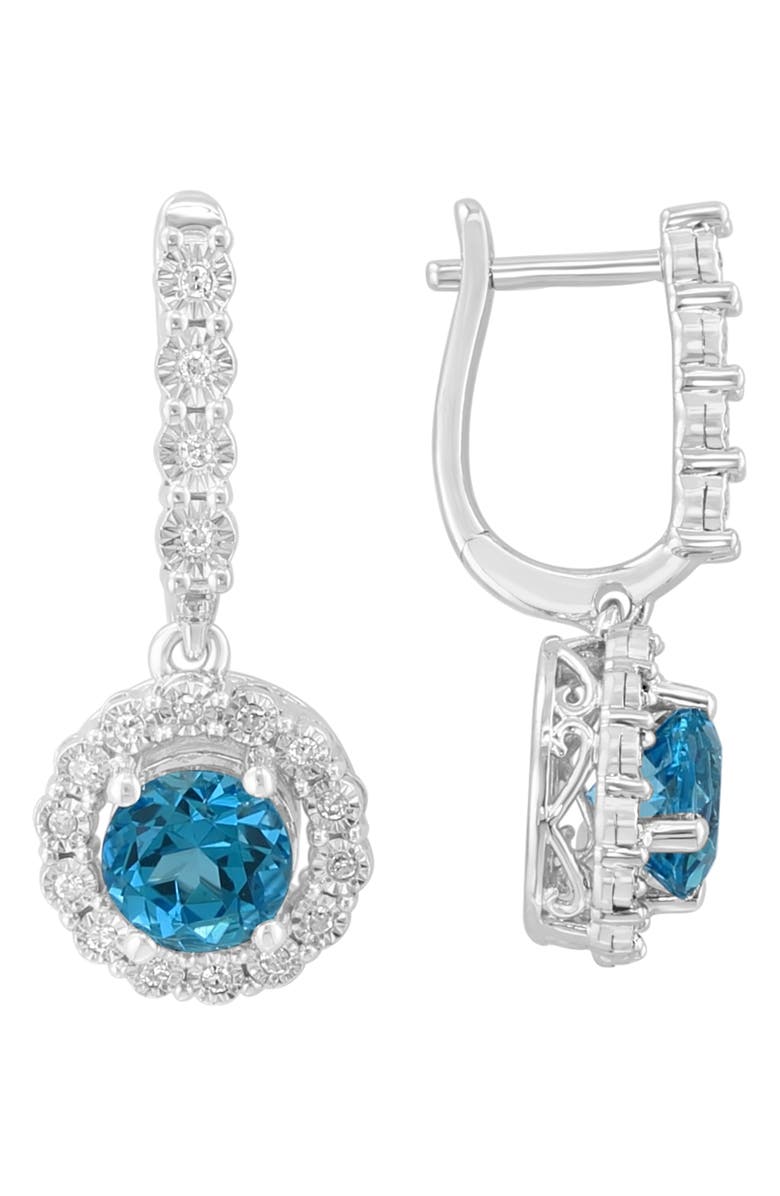 EFFY Blue Topaz & Diamond Drop Earrings, Alternate, color,