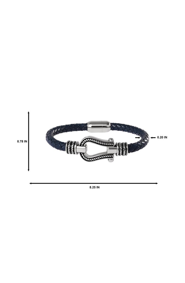 Lucky Brand Horseshoe Navy Cord Bracelet, Alternate, color, Navy Blue