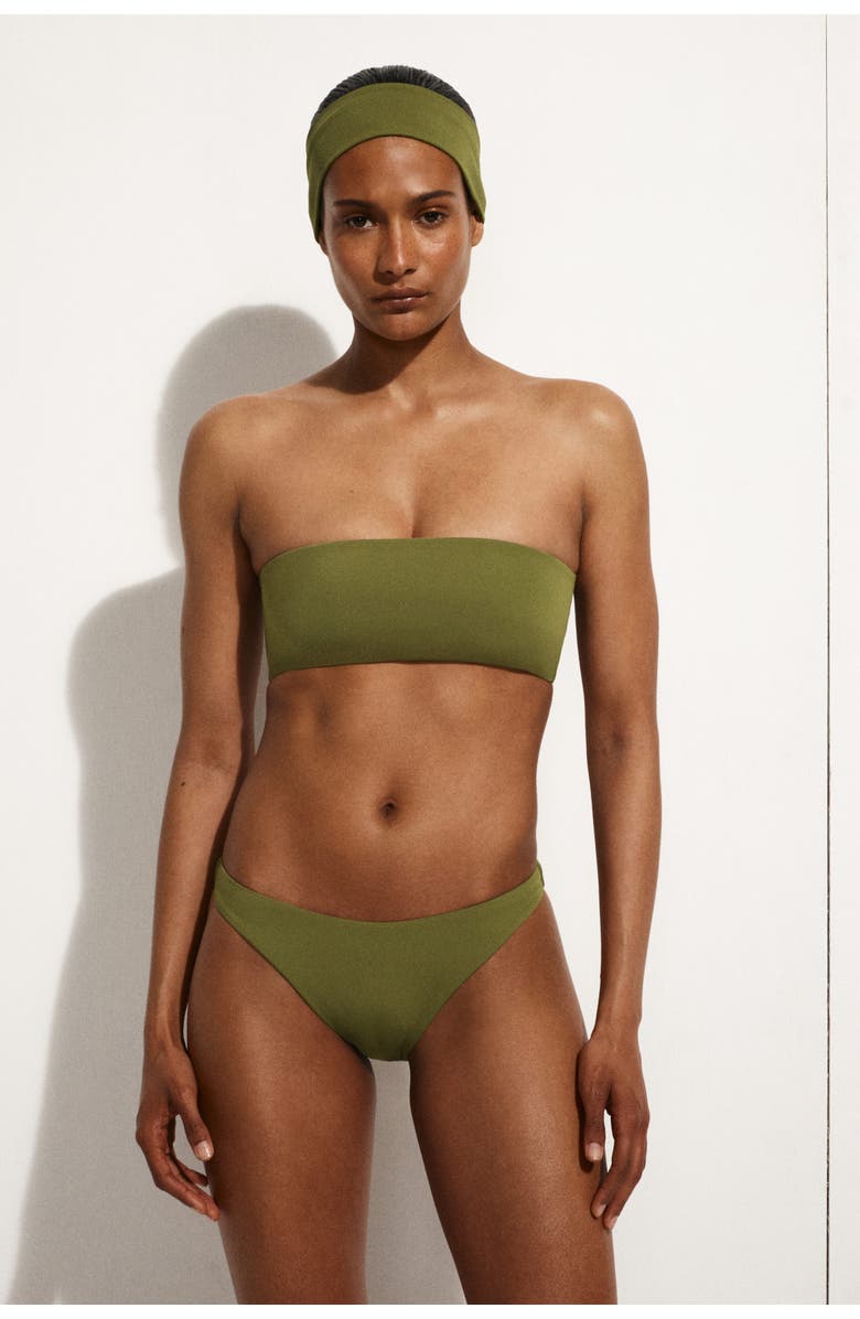 COS Bandeau Bikini Top, Alternate, color, Khaki
