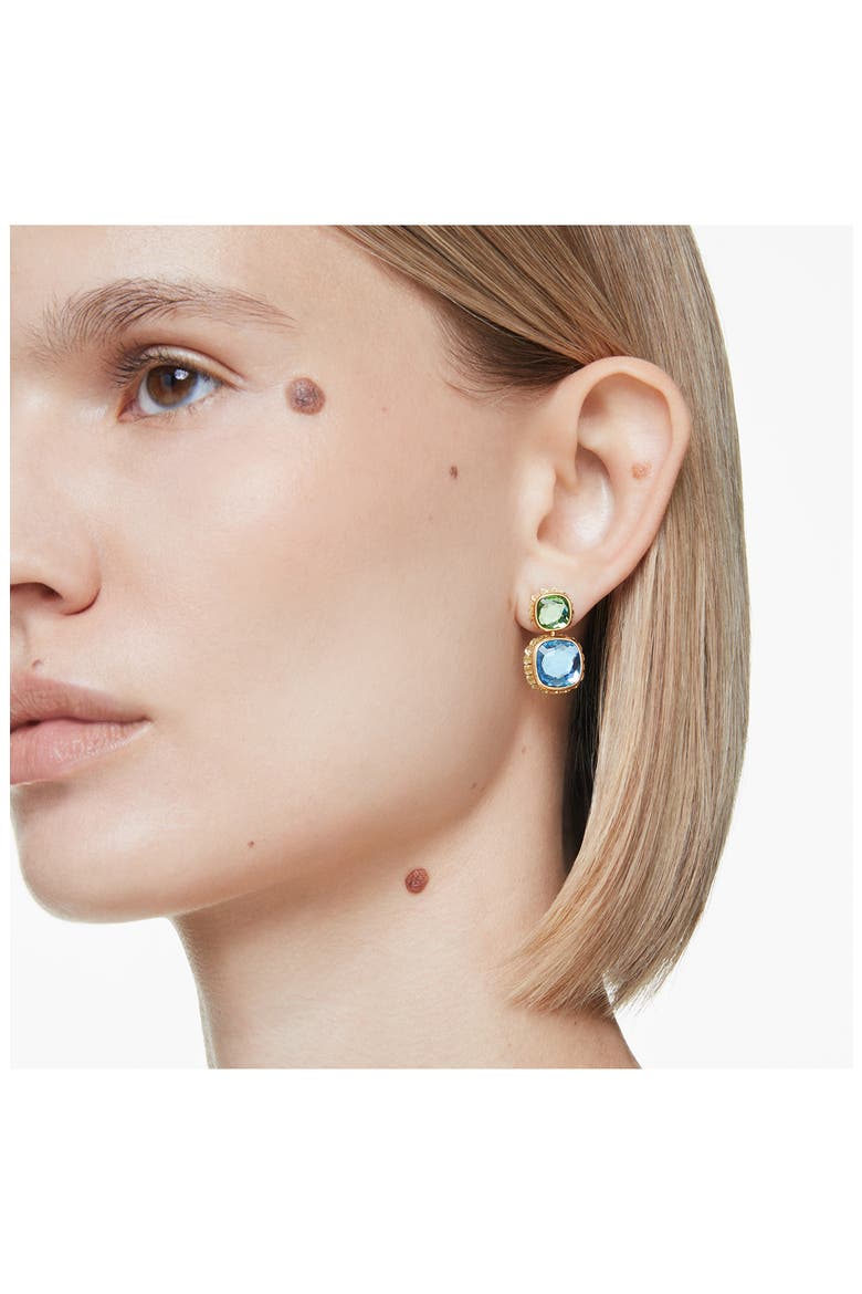 Chroma Twist Crystal Drop Earrings, Alternate, color, BLUE MULTI