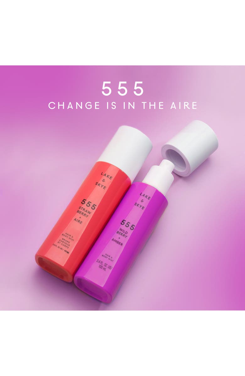 Lake & Skye 555 Strawberry + Aire Hair & Body Mist, Alternate, color, 