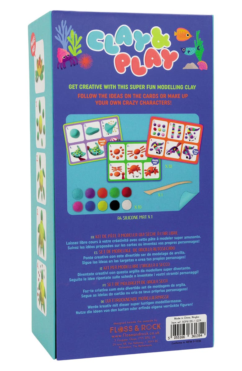 Floss & Rock Ocean Clay & Play AIr Dry Clay Modeling Kit, Alternate, color, Multi